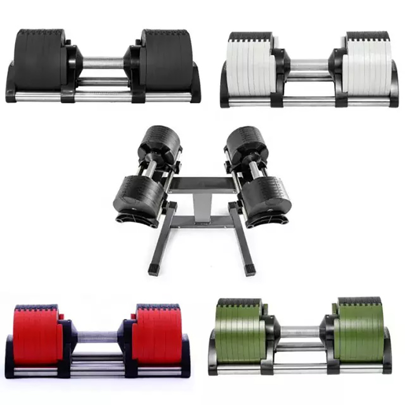 Adjustable Dumbbell Pair 40Kg - Zestaw hantli wolnych zaciskanych 40kg, regulowane